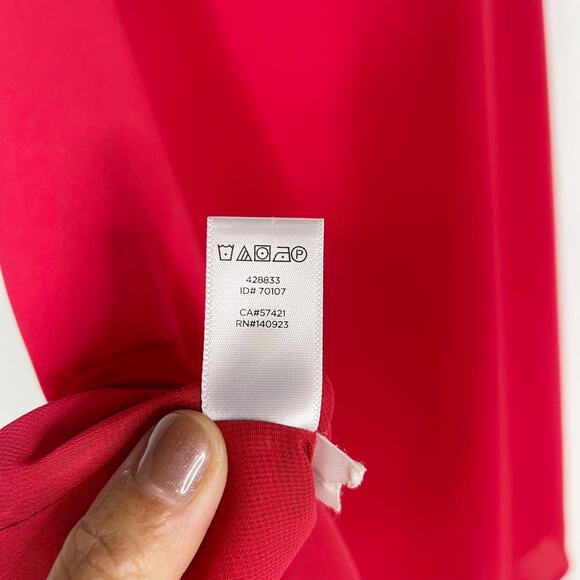 LOFT XSmall XS Bright Red V Neck Racerback Camisole Tank Top Blouse Shell Womens - Picture 7 of 7